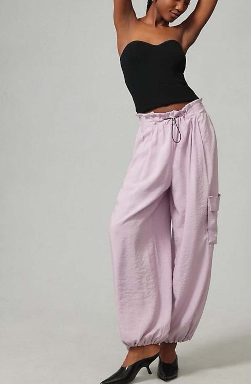 By Anthropologie Modal Parachute Cargo Jogger Pants Balloon Utility Gorpcore M